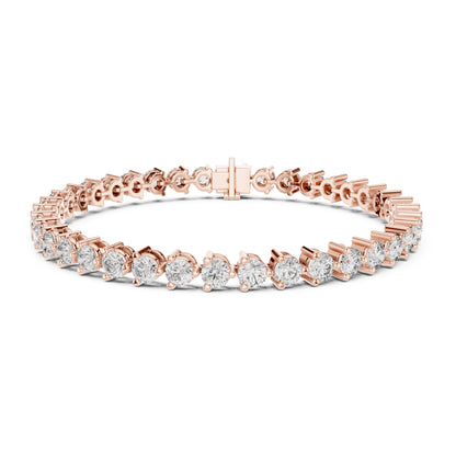 Aurora 8 Carat Round Lab Grown Diamond Bezel Tennis Bracelet