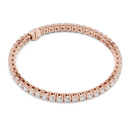 Aurora 7 Carat Round Lab Grown Diamond Collet Tennis Bracelet