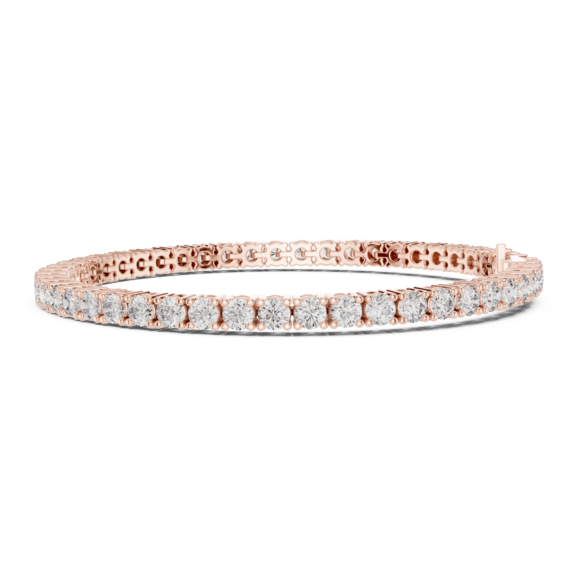 Aurora 7 Carat Round Lab Grown Diamond Collet Tennis Bracelet