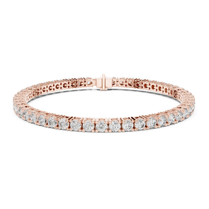 Aurora 7 Carat Round Lab Grown Diamond Collet Tennis Bracelet