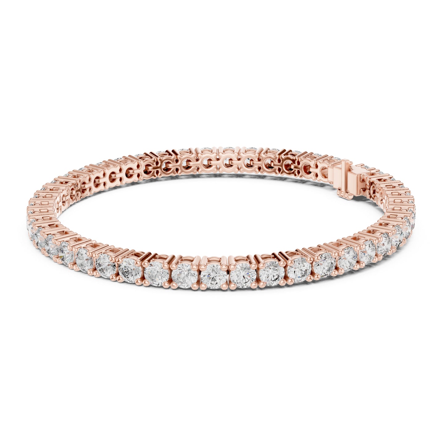 Aurora 8 Carat Round Lab Grown Diamond Double Row Tennis Bracelet
