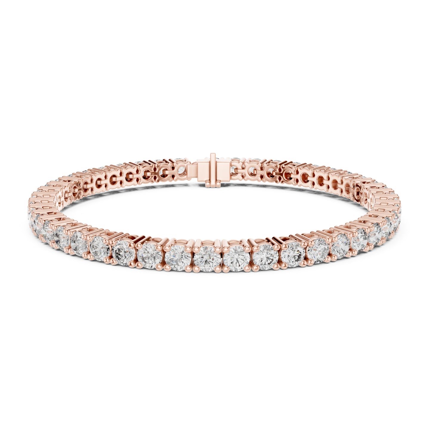 Aurora 8 Carat Round Lab Grown Diamond Double Row Tennis Bracelet