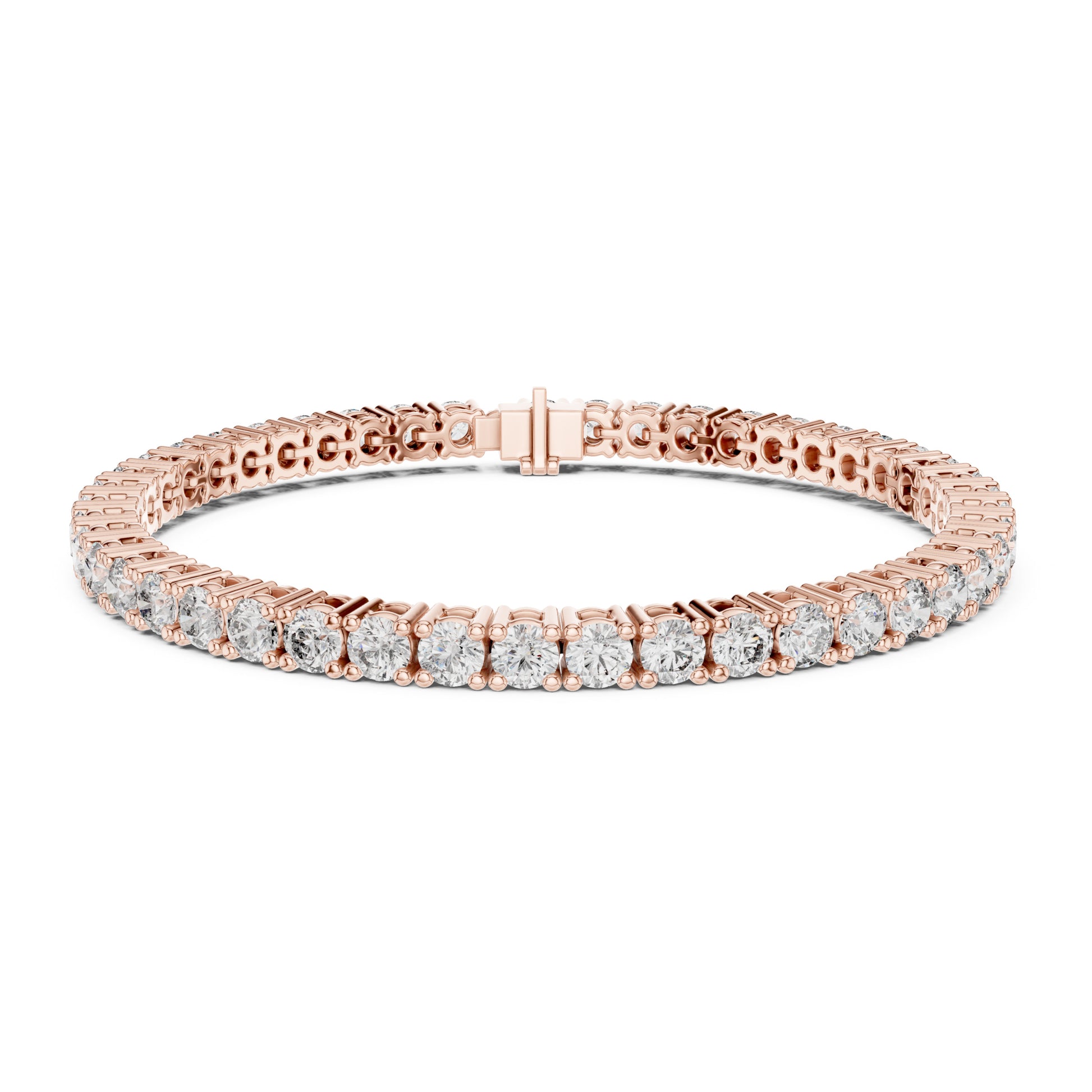Aurora 8 Carat Round Lab Grown Diamond Double Row Tennis Bracelet