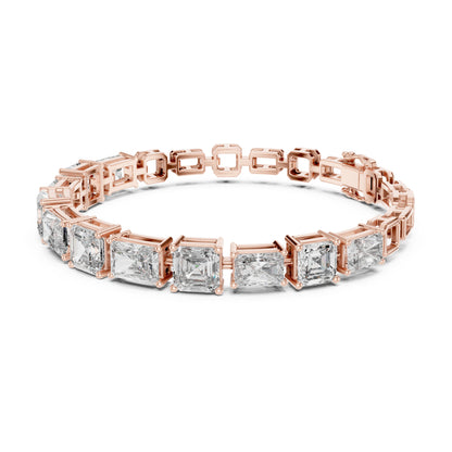 Vera 12 Carat Radiant Lab Grown Diamond Collet Tennis Bracelet