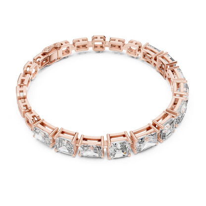 Vera 12 Carat Radiant Lab Grown Diamond Collet Tennis Bracelet