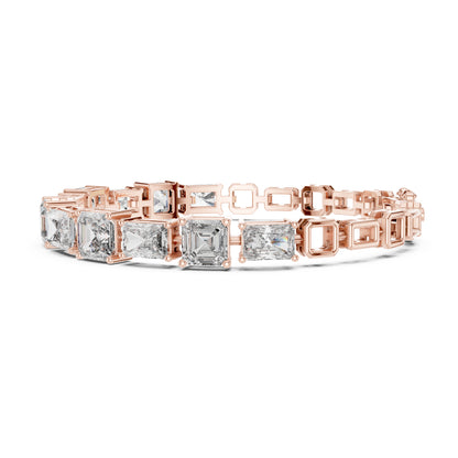 Vera 12 Carat Radiant Lab Grown Diamond Collet Tennis Bracelet
