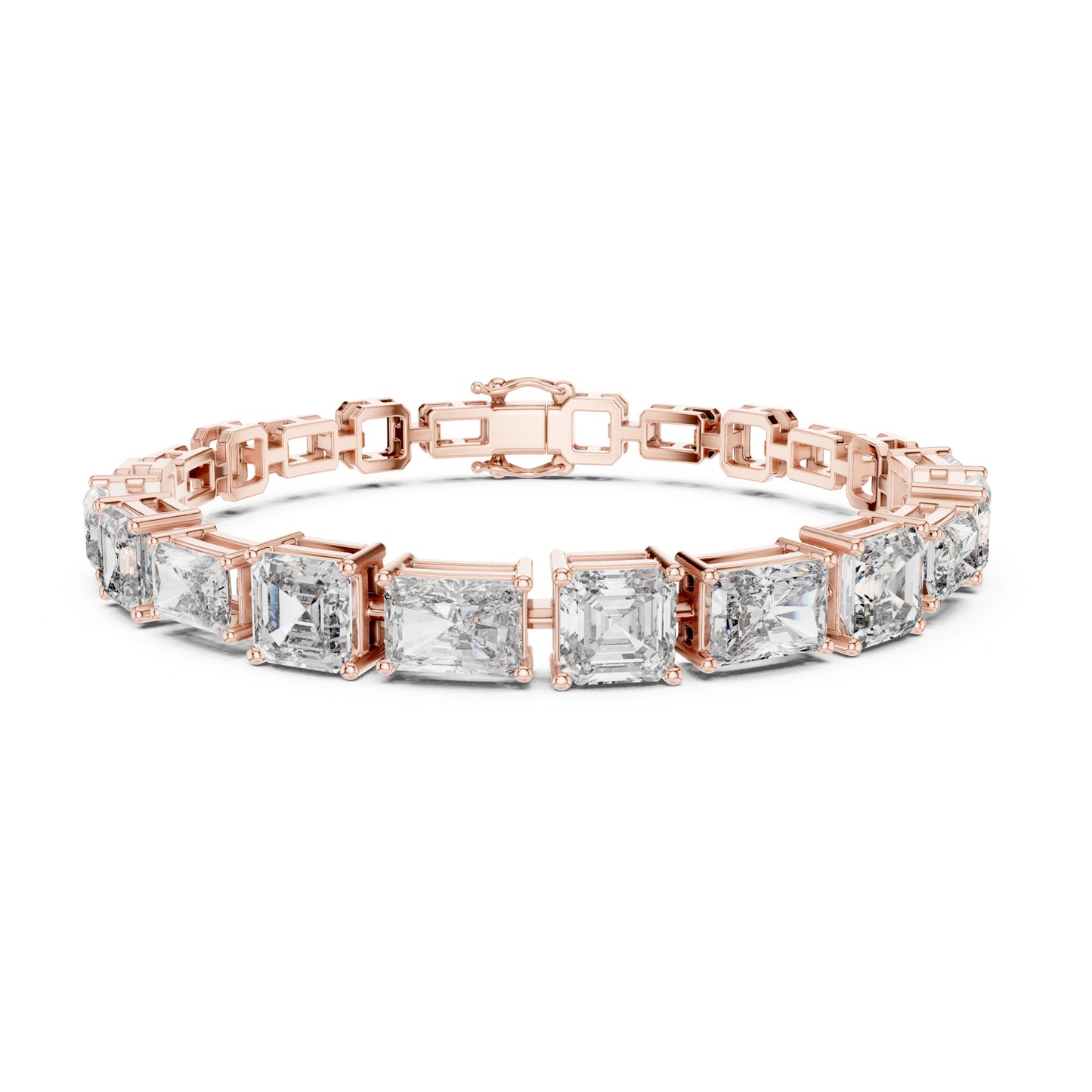 Vera 12 Carat Radiant Lab Grown Diamond Collet Tennis Bracelet