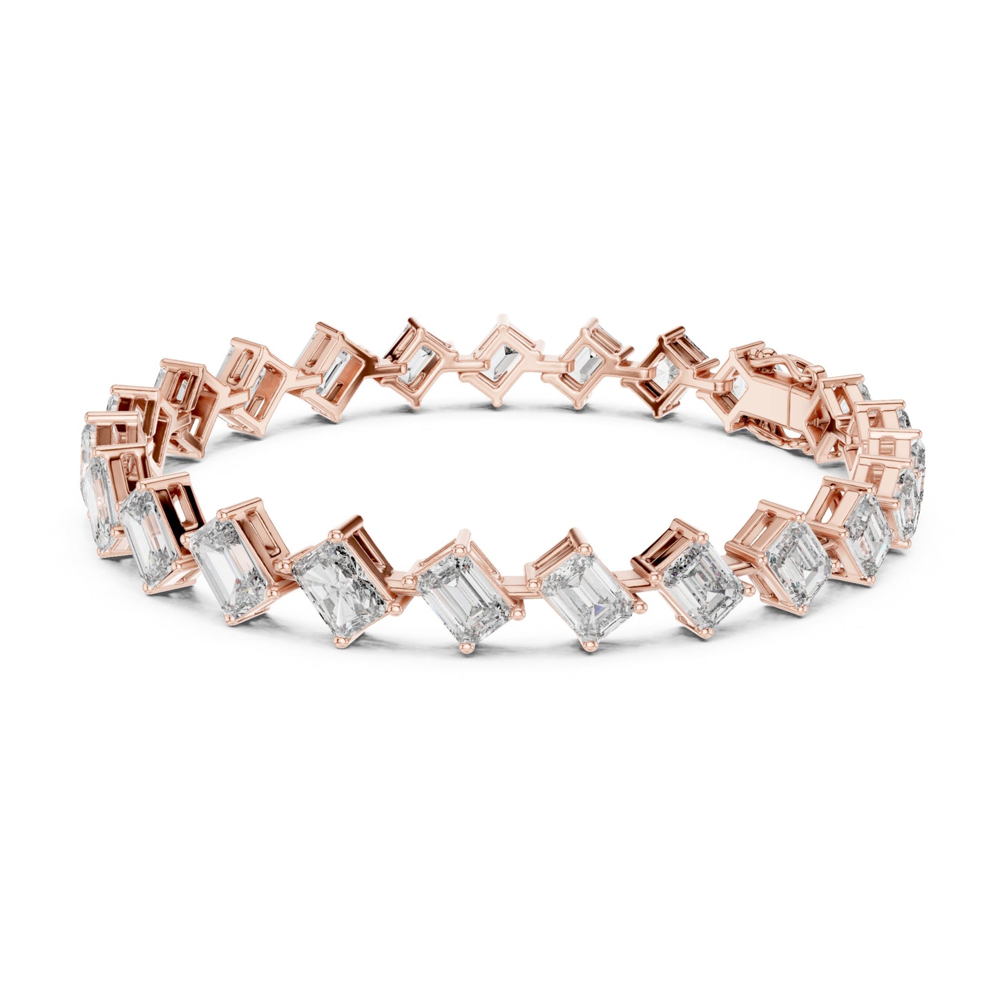 Vera 15 Carat Emerald Lab Grown Diamond Tennis Bracelet