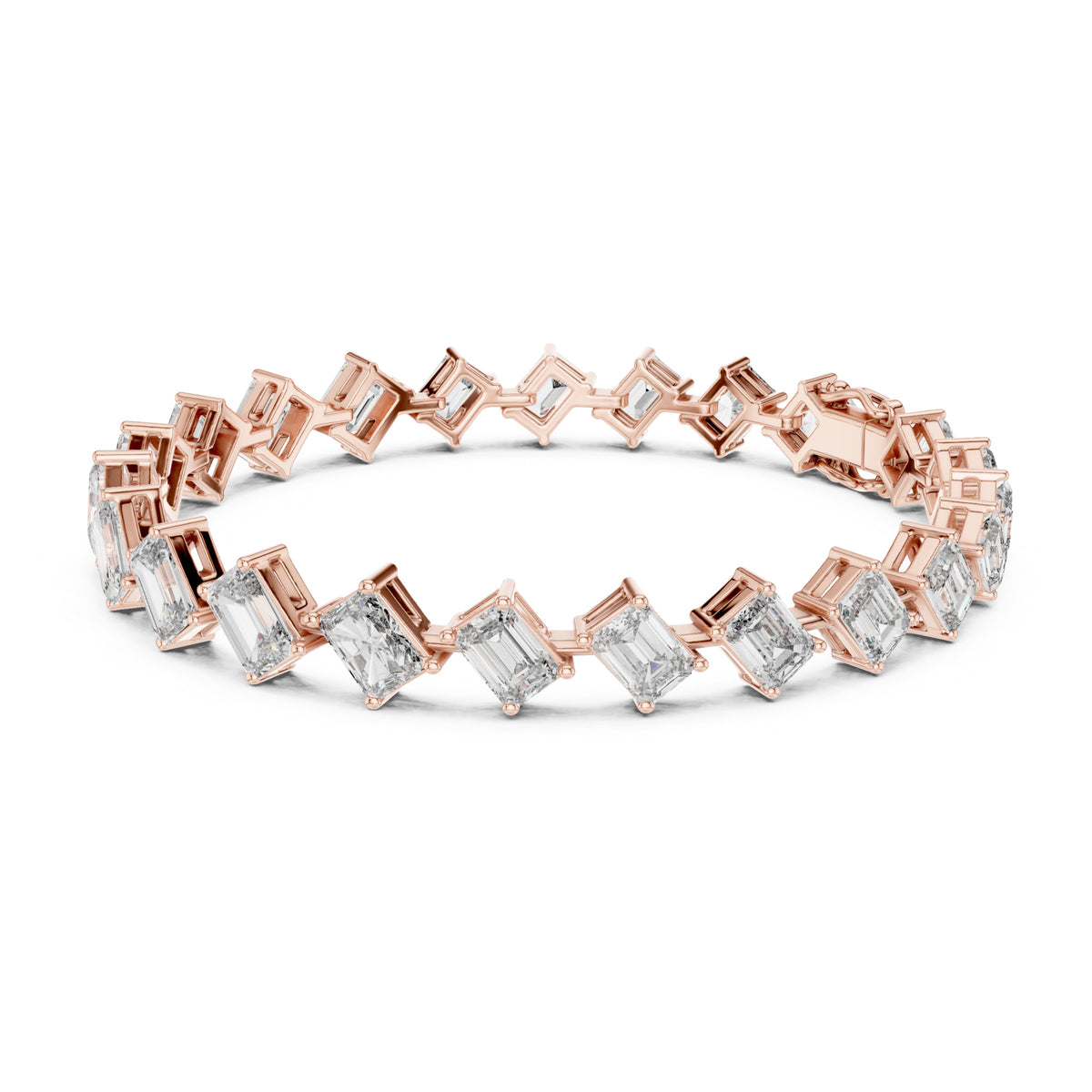 Vera 15 Carat Emerald Lab Grown Diamond Tennis Bracelet