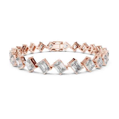 Vera 15 Carat Emerald Lab Grown Diamond Tennis Bracelet