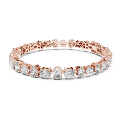 Aurora 8 Carat Oval Lab Grown Diamond Tennis Bracelet