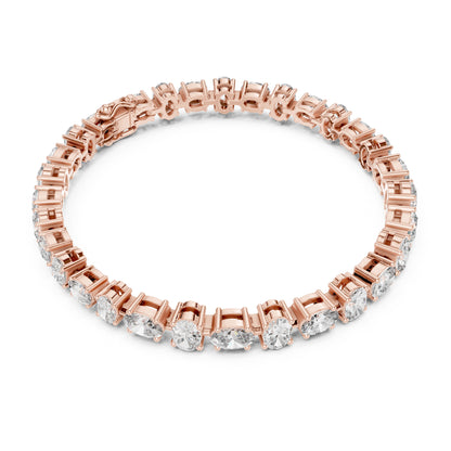 Aurora 8 Carat Oval Lab Grown Diamond Tennis Bracelet