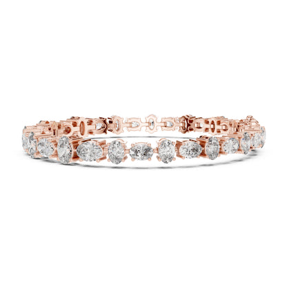 Aurora 8 Carat Oval Lab Grown Diamond Tennis Bracelet