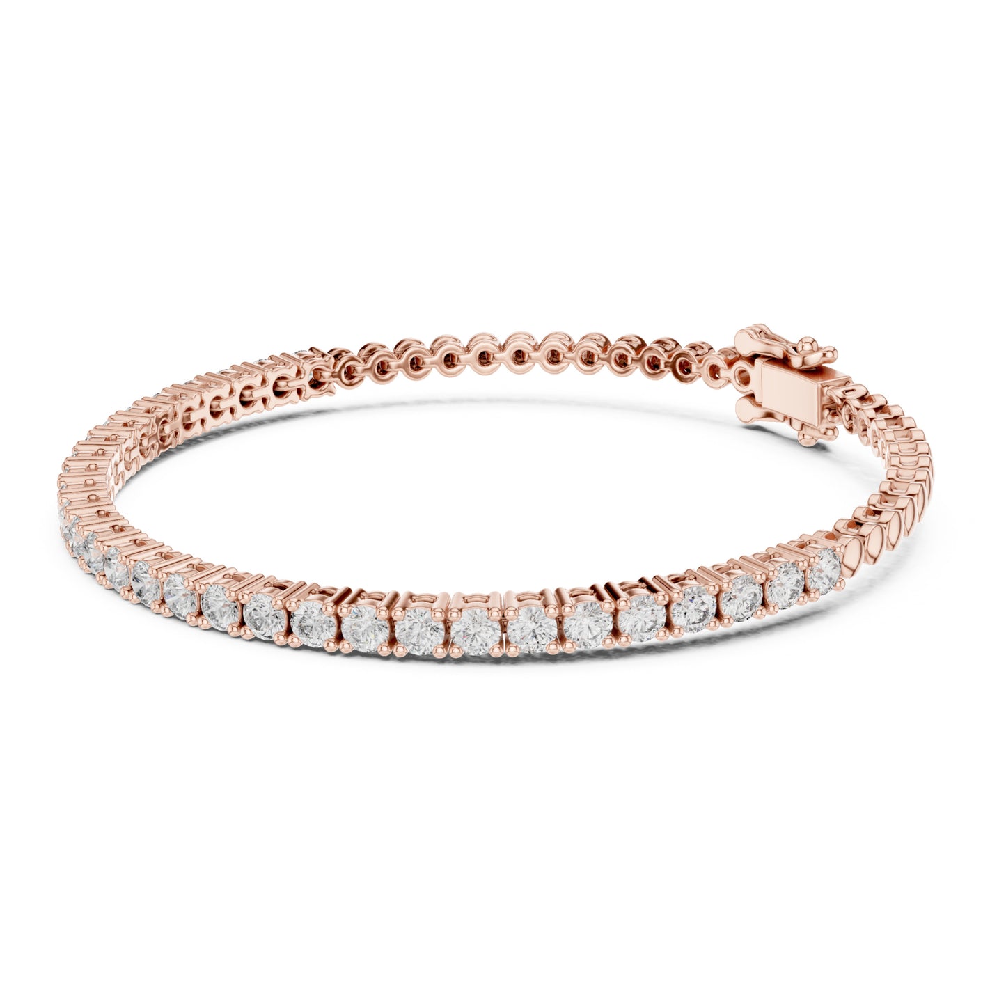 Aurora 2 Carat Round Lab Grown Diamond Tennis Bracelet
