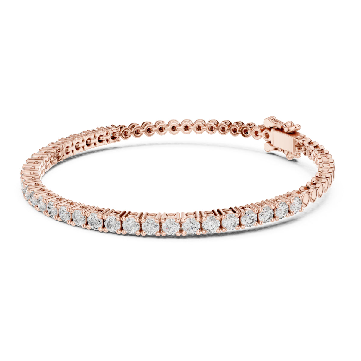 Aurora 2 Carat Round Lab Grown Diamond Tennis Bracelet