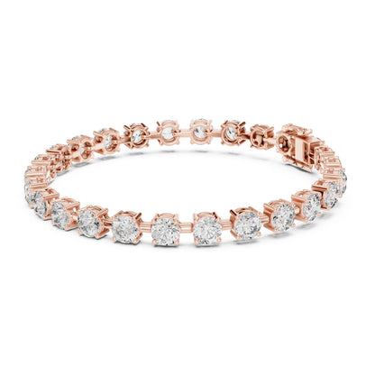 Aurora 10 Carat Round Lab Grown Diamond Tennis Bracelet