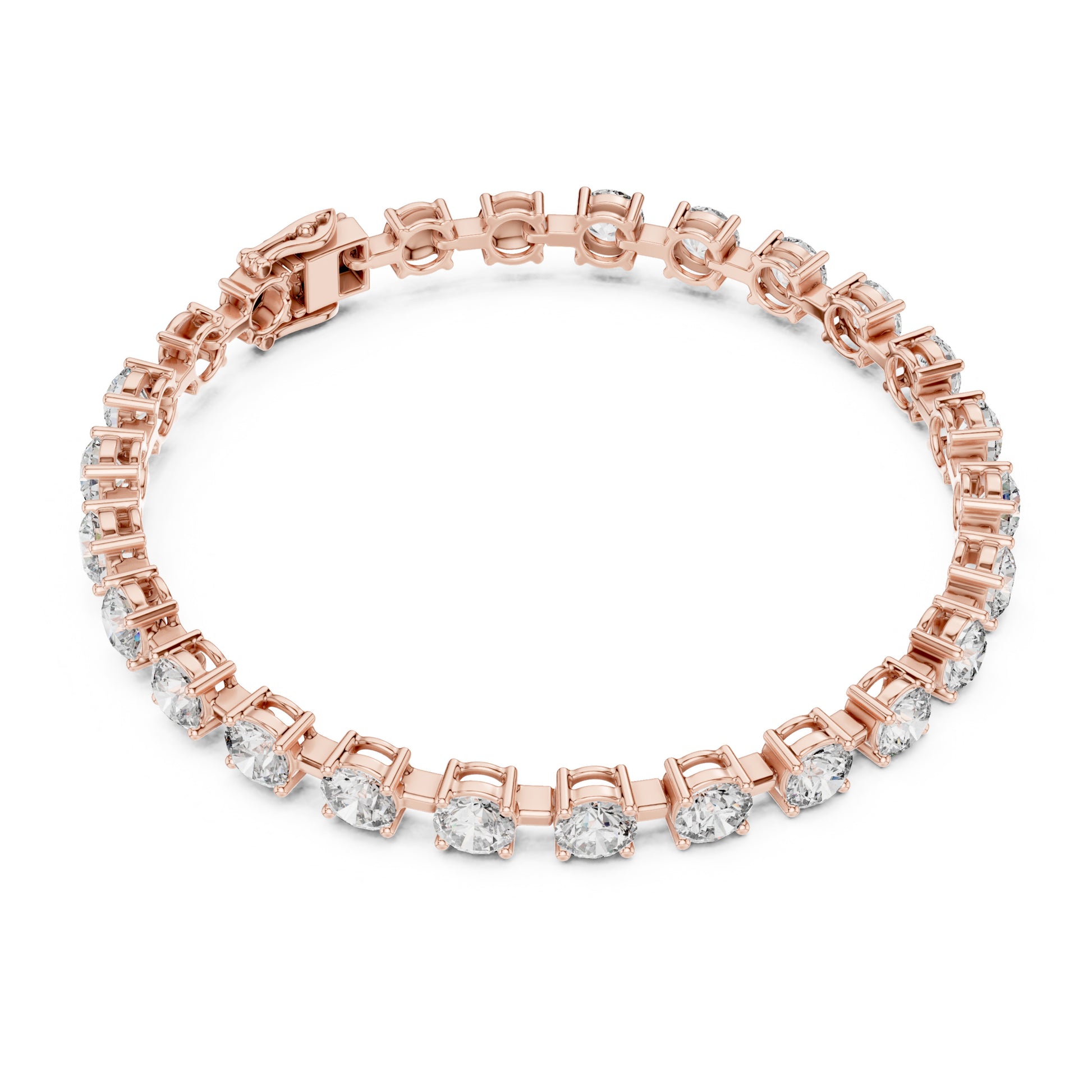 Aurora 10 Carat Round Lab Grown Diamond Tennis Bracelet