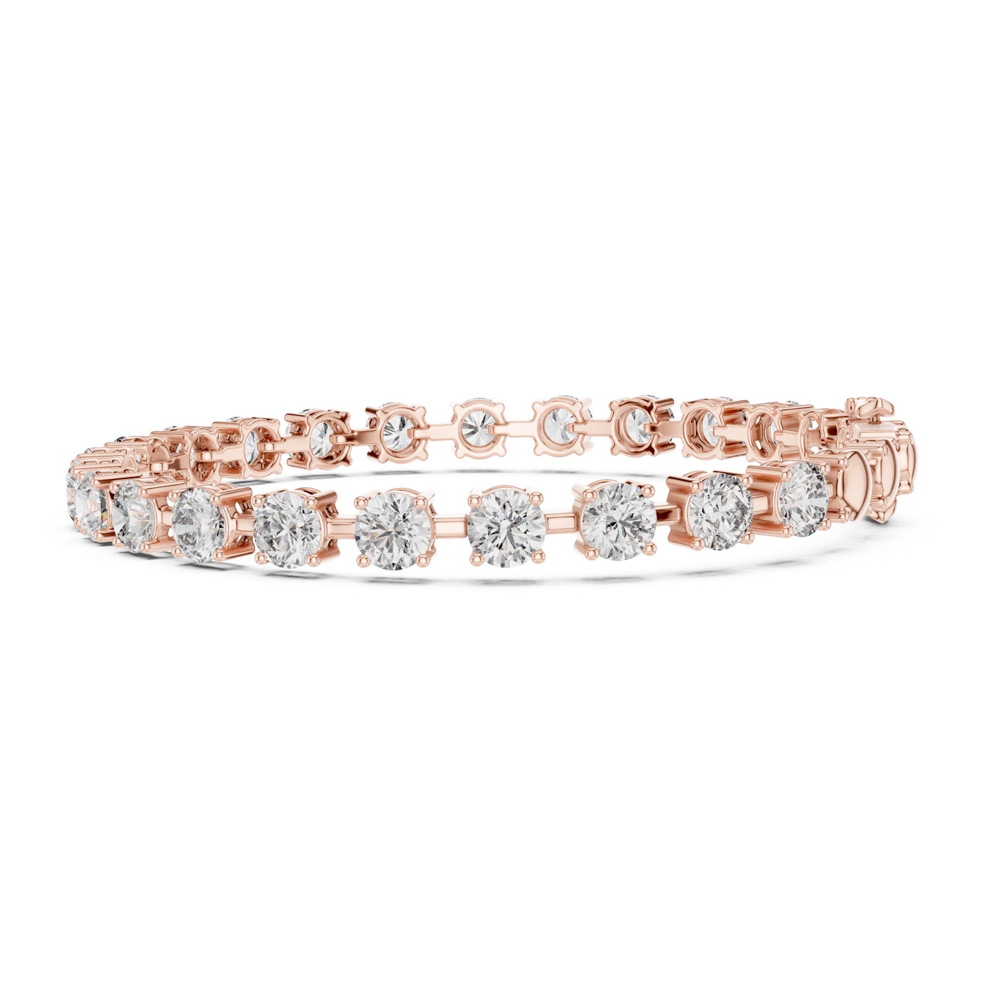 Aurora 10 Carat Round Lab Grown Diamond Tennis Bracelet