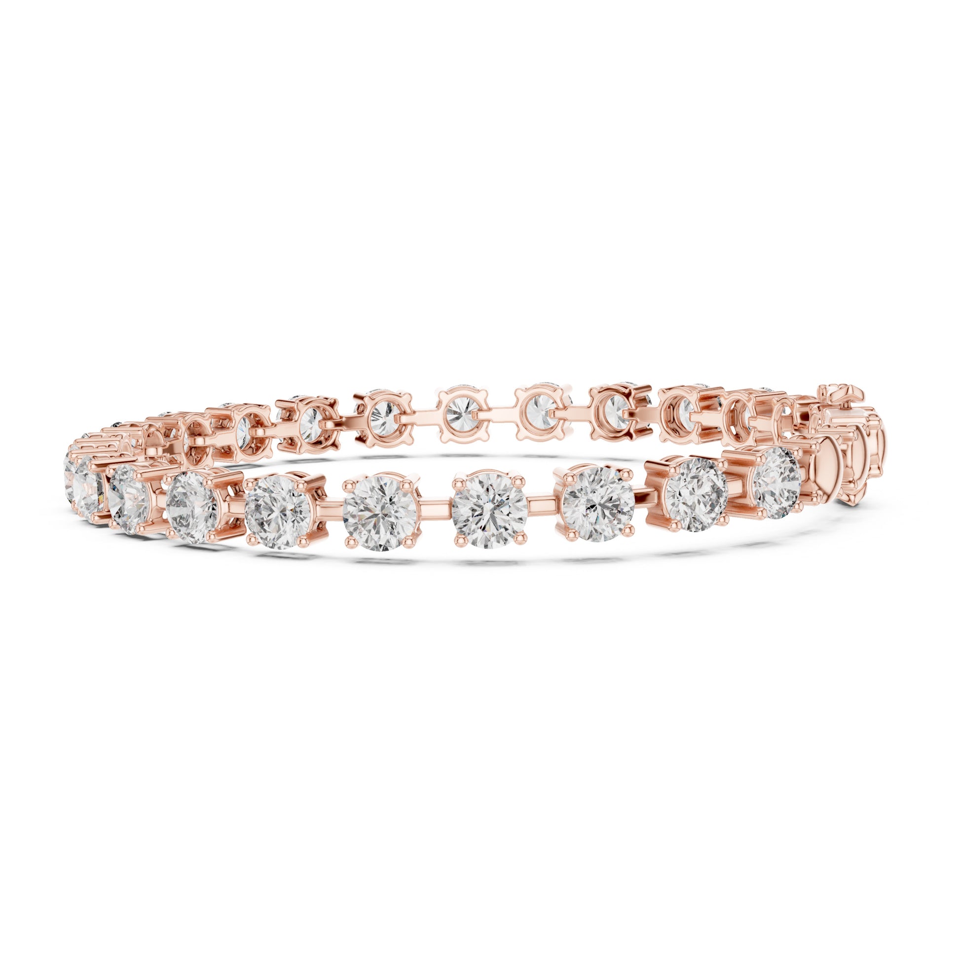 Aurora 10 Carat Round Lab Grown Diamond Tennis Bracelet