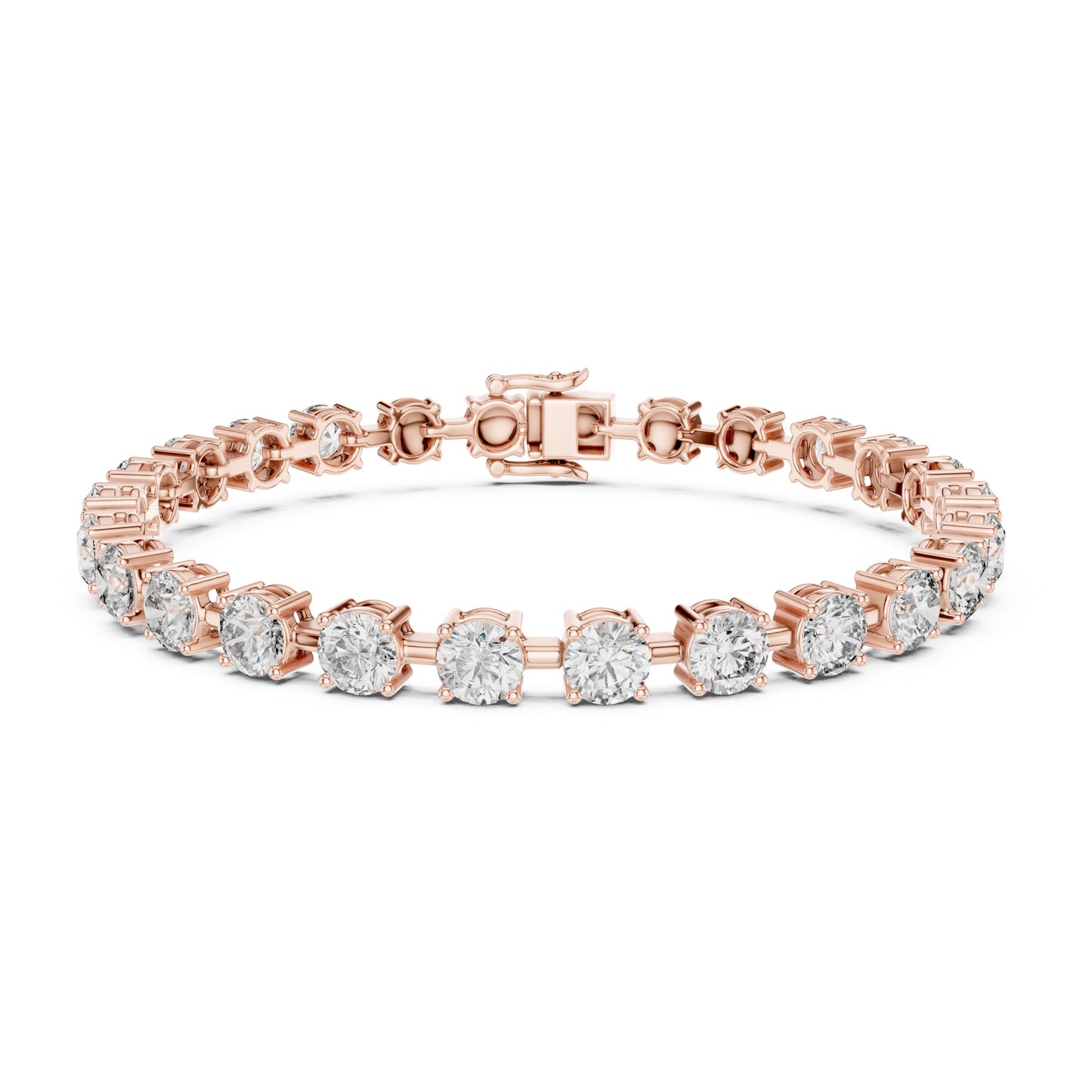 Aurora 10 Carat Round Lab Grown Diamond Tennis Bracelet