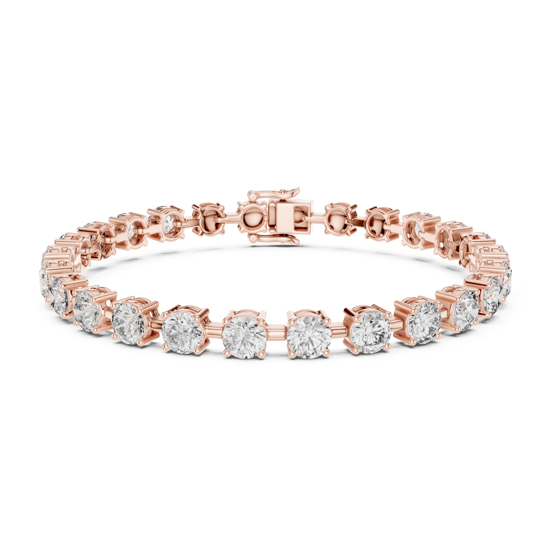 Aurora 10 Carat Round Lab Grown Diamond Tennis Bracelet