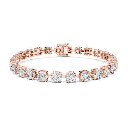 Aurora 10 Carat Round Lab Grown Diamond Tennis Bracelet