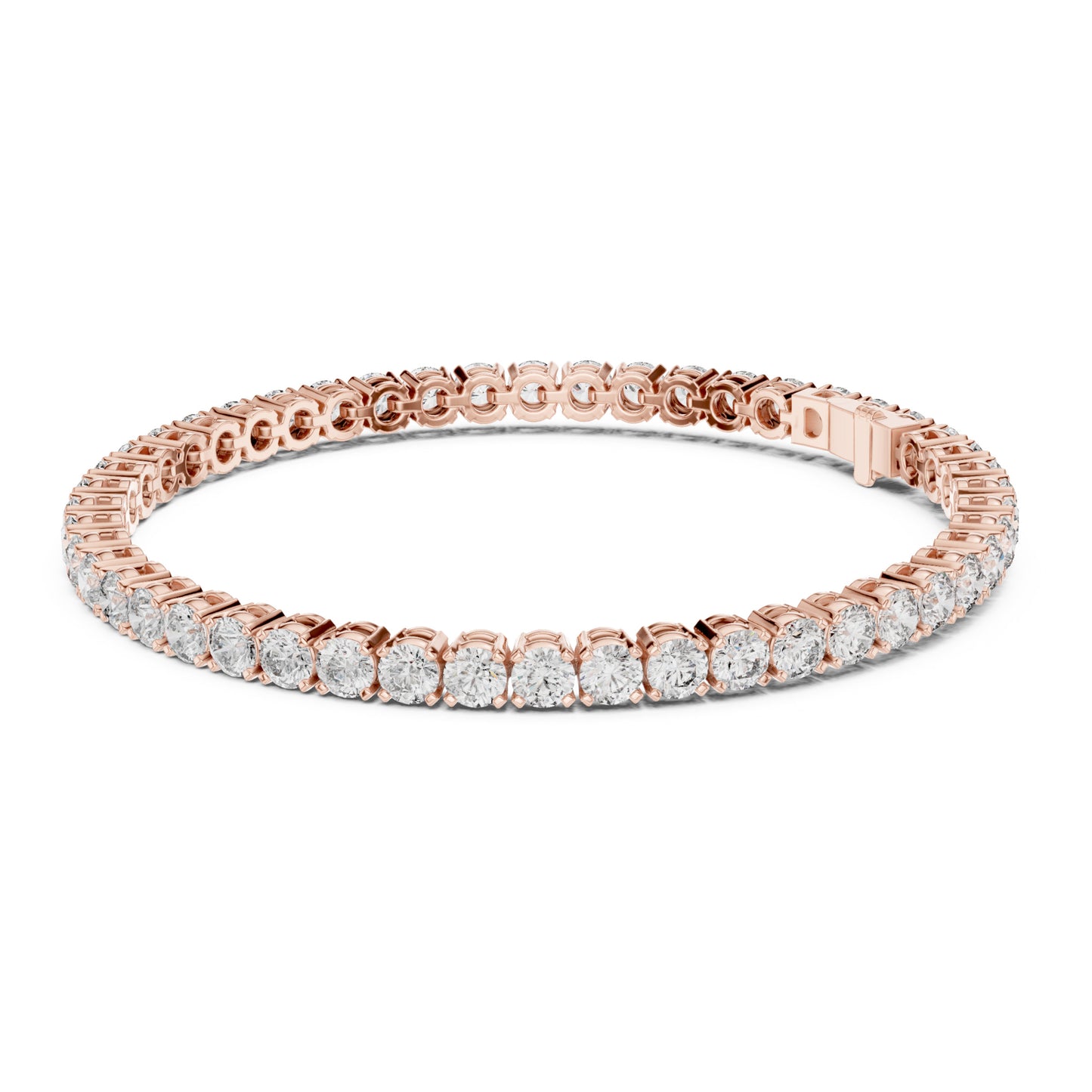 Aurora 7 Carat Round Lab Grown Diamond Double Row Tennis Bracelet