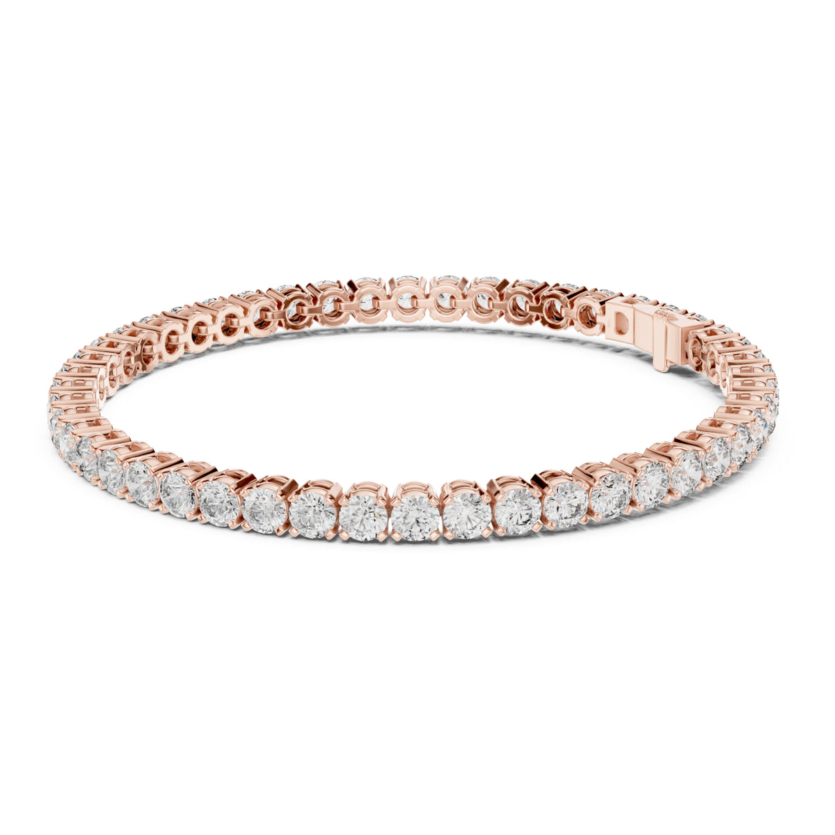 Aurora 7 Carat Round Lab Grown Diamond Double Row Tennis Bracelet