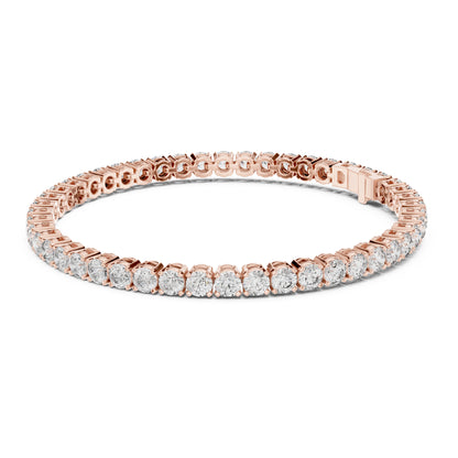 Aurora 7 Carat Round Lab Grown Diamond Double Row Tennis Bracelet