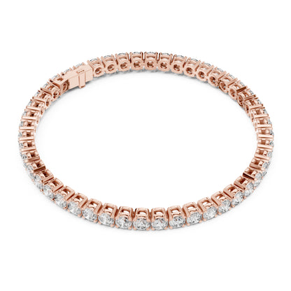 Aurora 7 Carat Round Lab Grown Diamond Double Row Tennis Bracelet