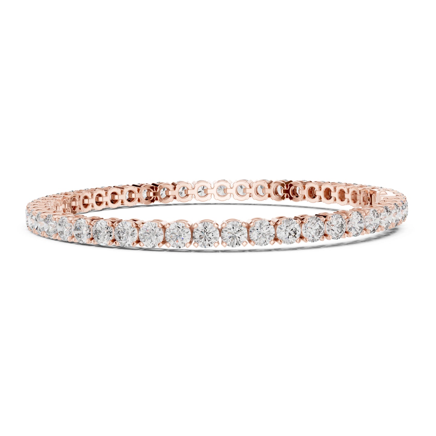 Aurora 7 Carat Round Lab Grown Diamond Double Row Tennis Bracelet