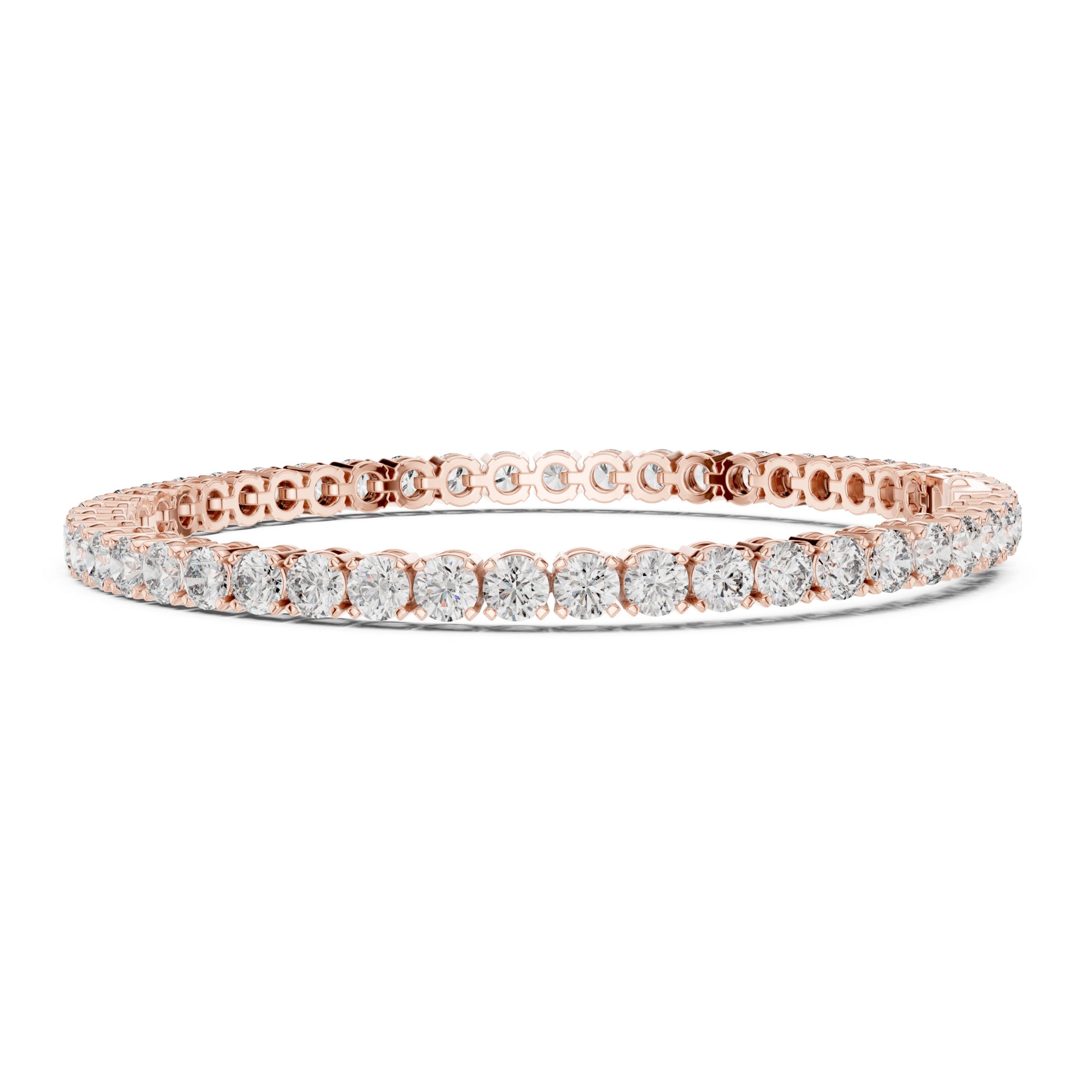 Aurora 7 Carat Round Lab Grown Diamond Double Row Tennis Bracelet