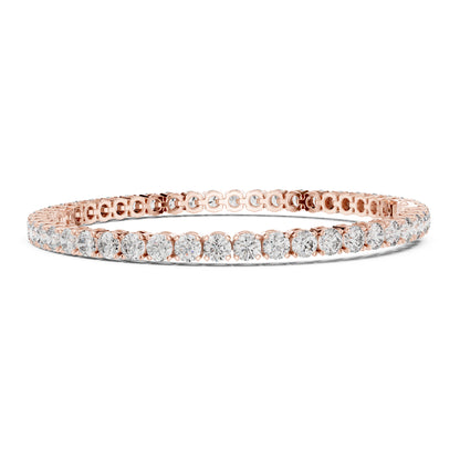 Aurora 7 Carat Round Lab Grown Diamond Double Row Tennis Bracelet