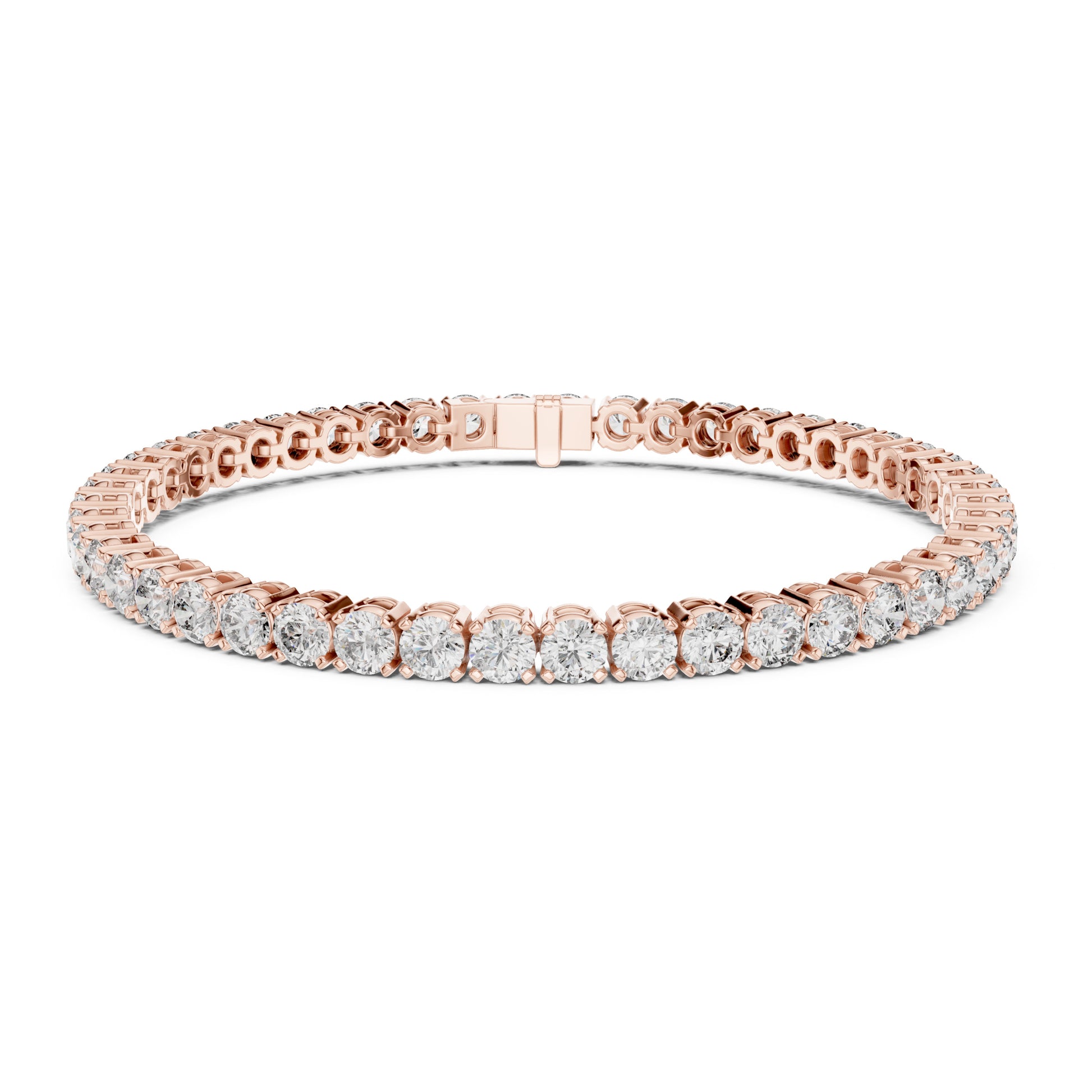 Aurora 7 Carat Round Lab Grown Diamond Double Row Tennis Bracelet