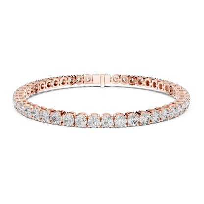 Aurora 7 Carat Round Lab Grown Diamond Double Row Tennis Bracelet