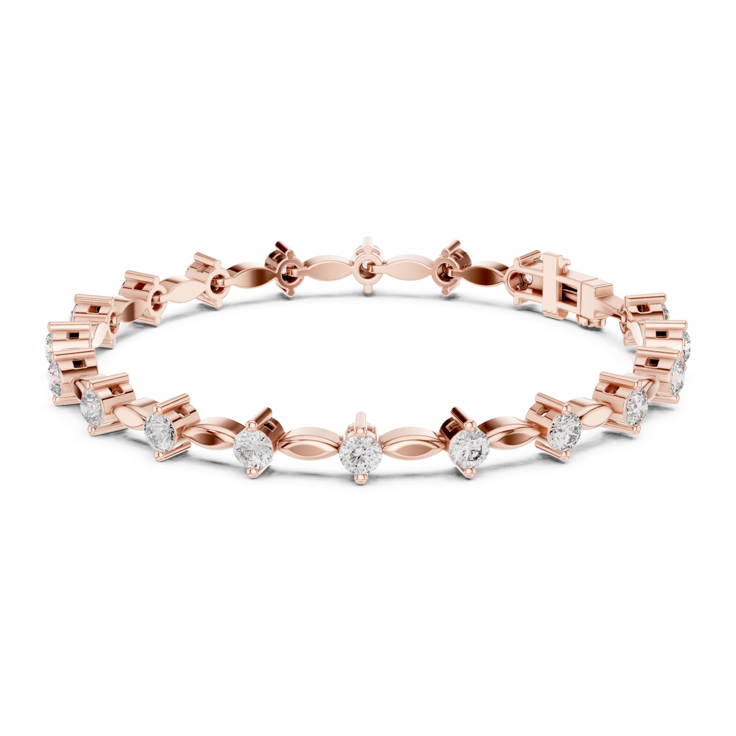 Isla 2 Carat Round Lab Grown Diamond Station Bracelet