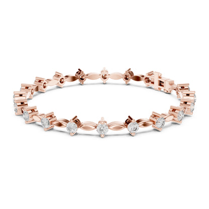 Isla 2 Carat Round Lab Grown Diamond Station Bracelet