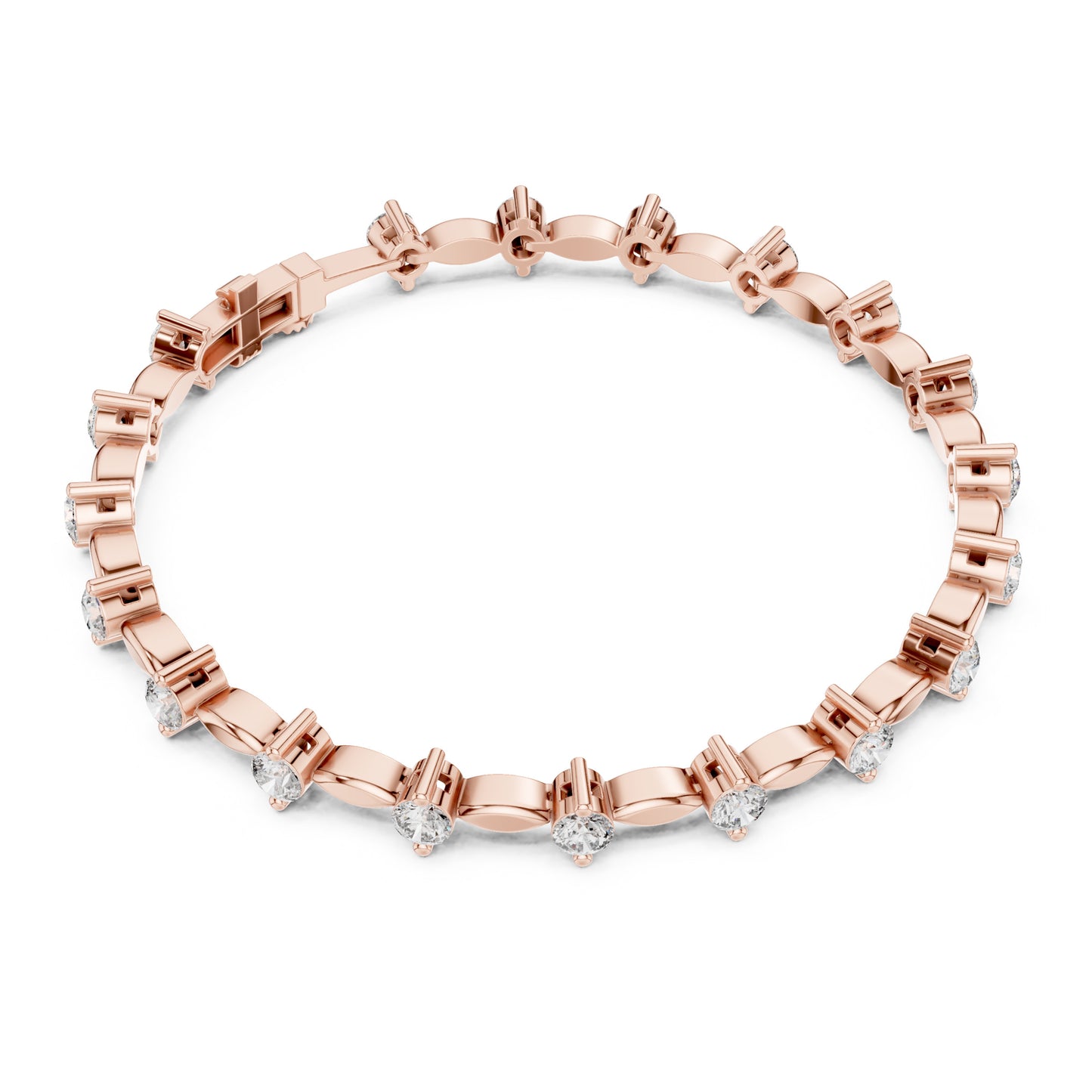 Isla 2 Carat Round Lab Grown Diamond Station Bracelet