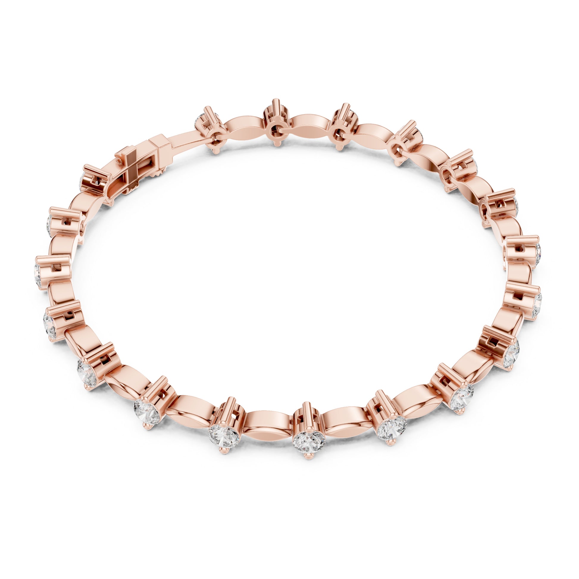 Isla 2 Carat Round Lab Grown Diamond Station Bracelet