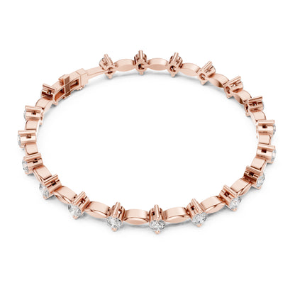 Isla 2 Carat Round Lab Grown Diamond Station Bracelet