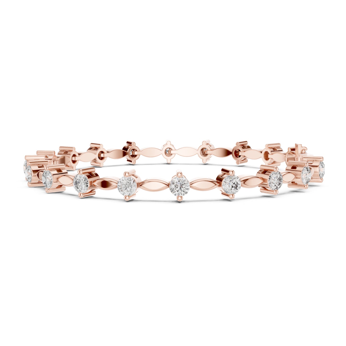 Isla 2 Carat Round Lab Grown Diamond Station Bracelet