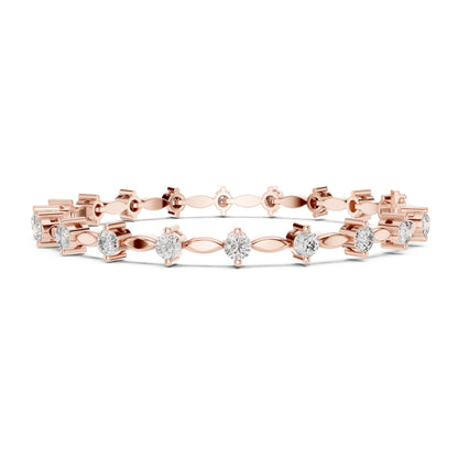 Isla 2 Carat Round Lab Grown Diamond Station Bracelet