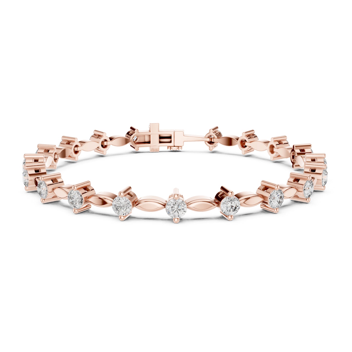 Isla 2 Carat Round Lab Grown Diamond Station Bracelet