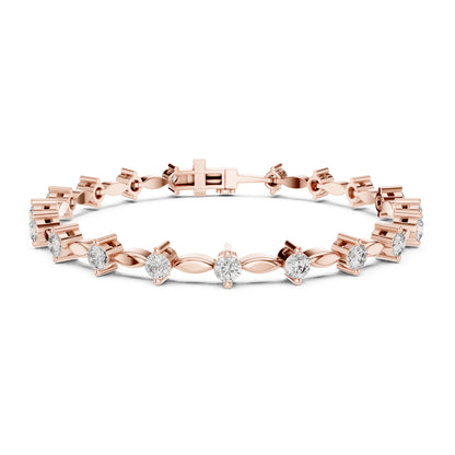 Isla 2 Carat Round Lab Grown Diamond Station Bracelet