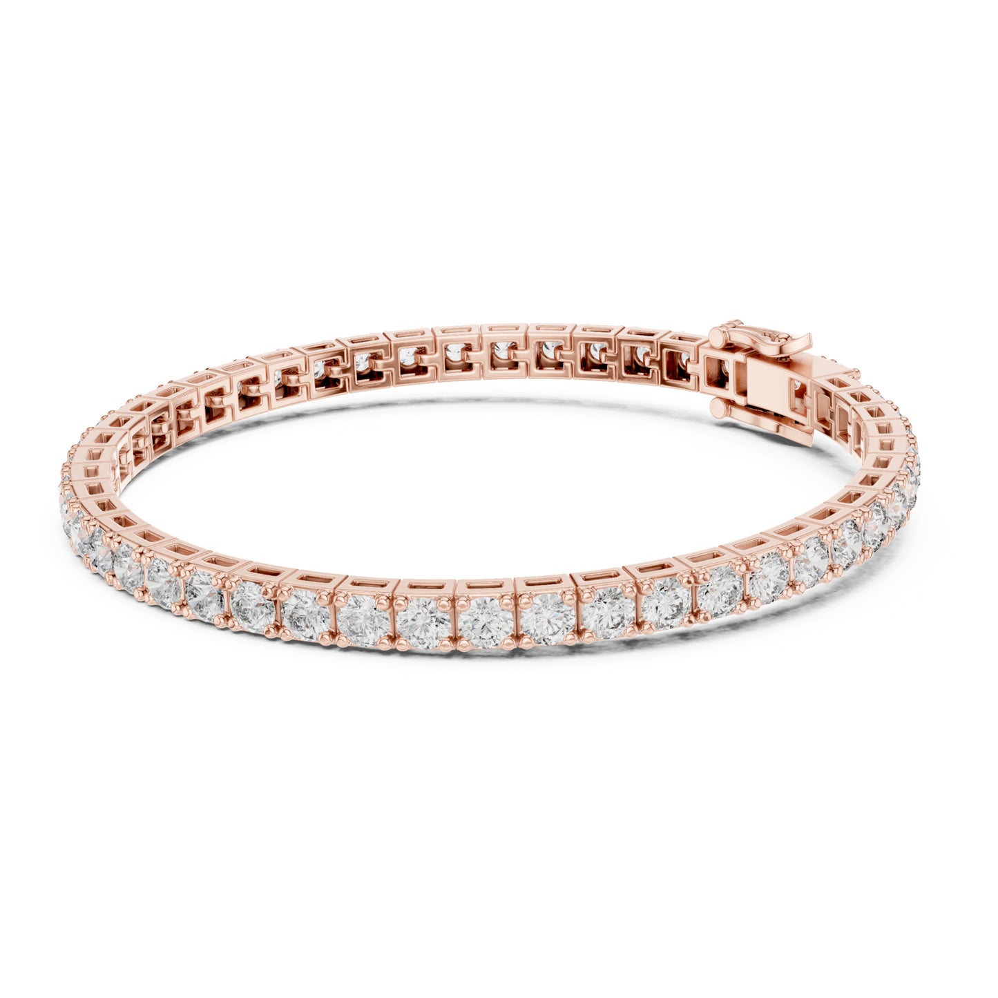 Aurora 12 Carat Round Lab Grown Diamond Statement Tennis Bracelet