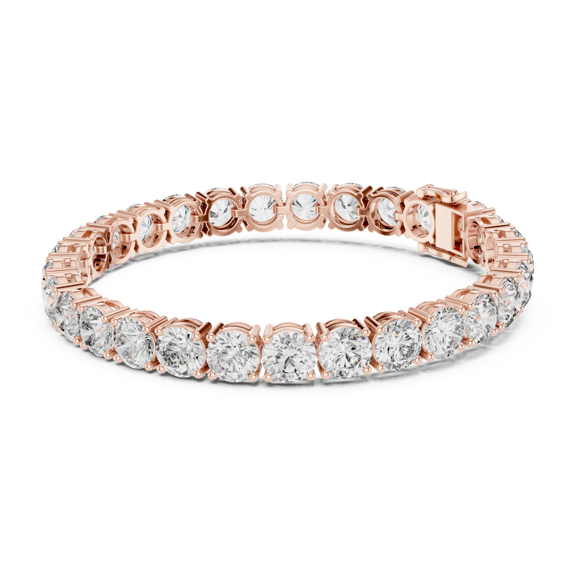 Aurora 25 Carat Round Lab Grown Diamond Tennis Bracelet