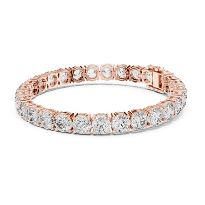 Aurora 25 Carat Round Lab Grown Diamond Tennis Bracelet