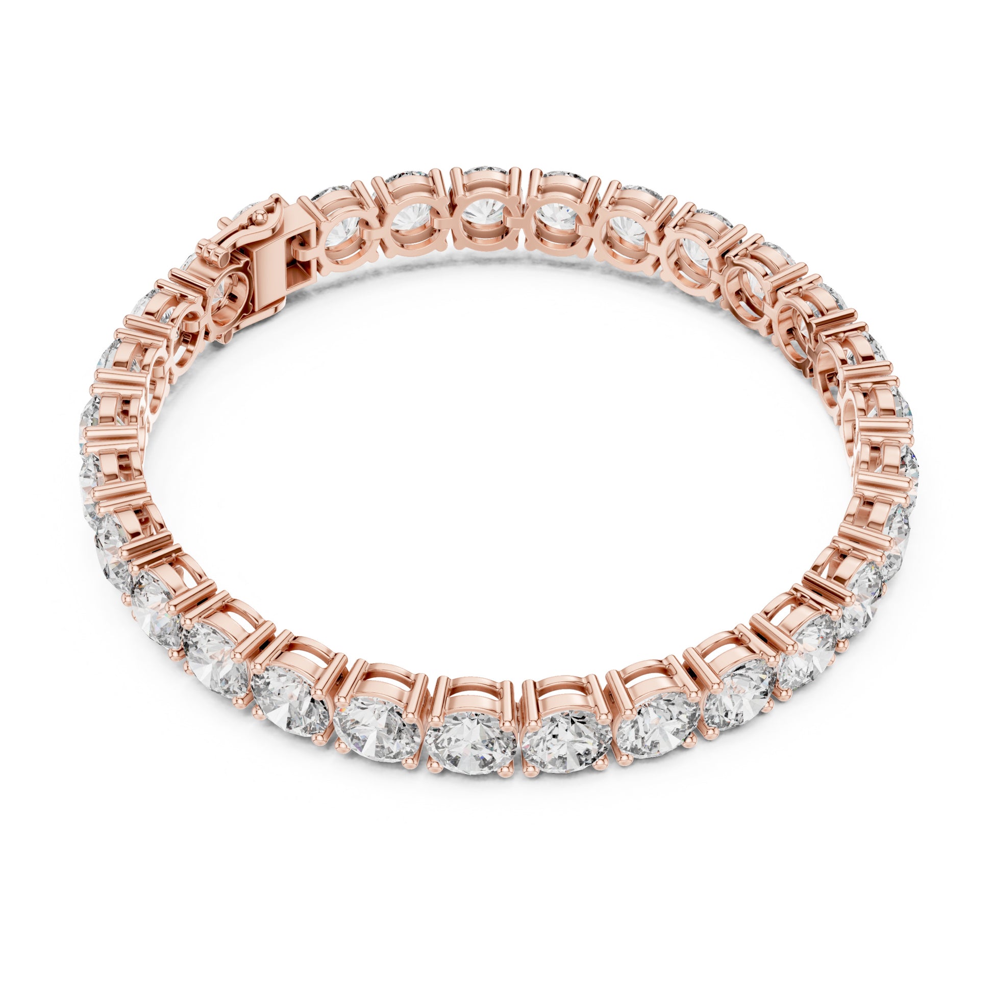 Aurora 25 Carat Round Lab Grown Diamond Tennis Bracelet