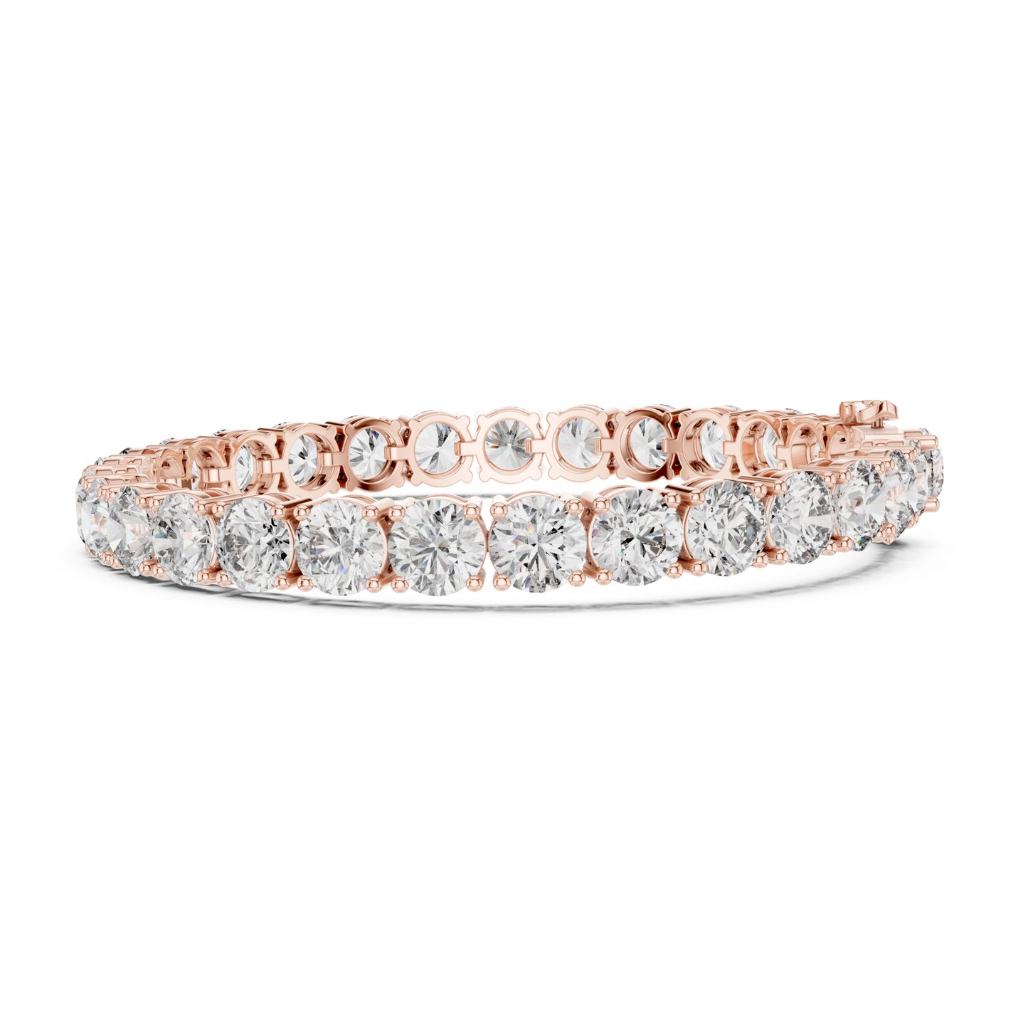 Aurora 25 Carat Round Lab Grown Diamond Tennis Bracelet