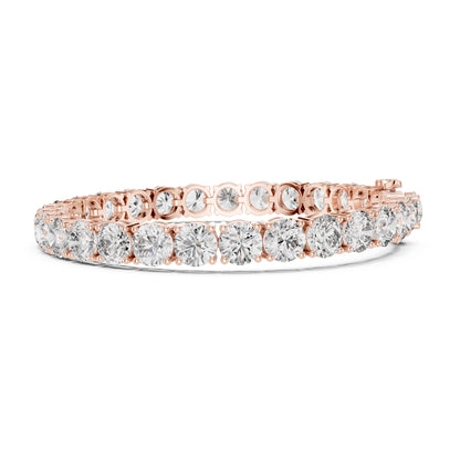 Aurora 25 Carat Round Lab Grown Diamond Tennis Bracelet